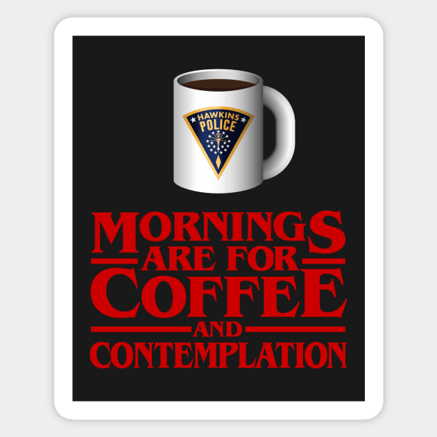 Stranger Things Coffee Mug Sticker by designedbygeeks